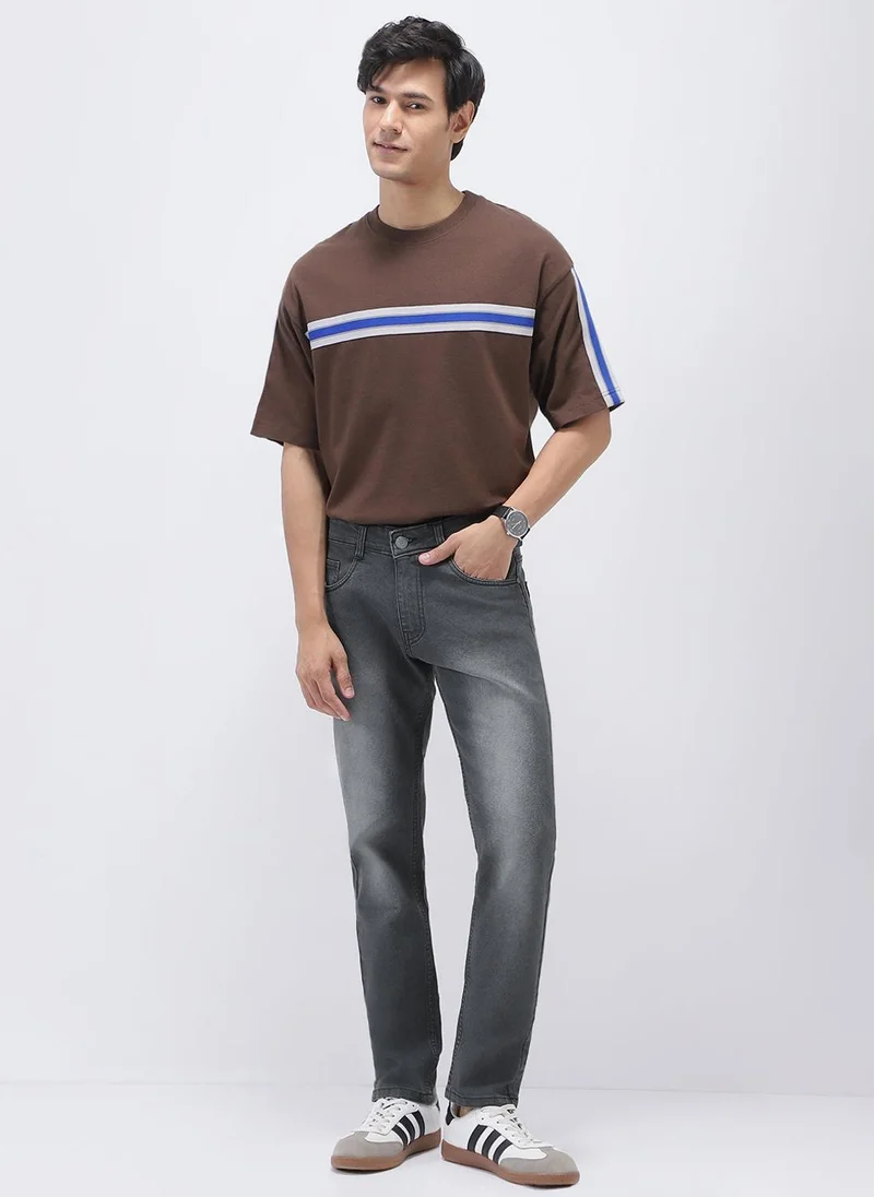 Urbano Fashion  Urbano Fashion Men's Grey Slim Fit Stretch Jeans for Men | Best Price UAE